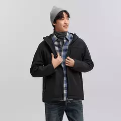 Chaqueta Semir para hombre, ropa de abrigo con capucha repelente al agua, forro polar, Top de primavera 2021, Color sólido, versátil - online store
