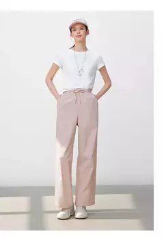 Imagen de Semir pantalones casuales para mujer que absorben la humedad ajuste relajado pierna ancha 2025 nuevo verano sensación fresca protección solar pantalones largos