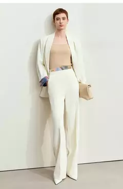 Amii-abrigo de sastre minimalista para mujer, chaqueta holgada de longitud media con cuello de solapa y estampado de retazos, para oficina, novedad de otoño, 2024, 12443016