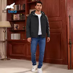 ICEbear 2024 Chaqueta de hombre Chaqueta corta de primavera Chaqueta deportiva fina con capucha para hombre MWC4105I - Eleganzie
