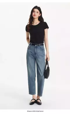 Semir-Camiseta de manga corta para mujer, Top recortado ajustado con hombros descubiertos, Top bordado de verano 2025, versátil para trajes elegantes - tienda en línea