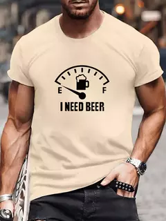 Image of Camiseta estampada de manga corta y cuello redondo de verano para hombre, camiseta cómoda informal, ropa de moda para hombre, camisetas gráficas