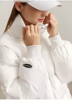 AMII minimalista 2024 nueva chaqueta de plumas para mujer abrigo de pan sólido corto mujer calidad moda suelta prendas de vestir exteriores de invierno 12344023 - buy online