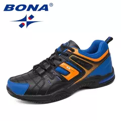 BONA, recién llegado, zapatos de tenis de estilo clásico para hombre, zapatillas de entrenamiento para correr al aire libre, zapatos atléticos con cordones para hombre - Eleganzie