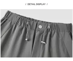 Semir-pantalones informales para mujer, pantalón de pierna ancha con cordón, estilo callejero americano, Individual, moderno y fresco, primavera en internet