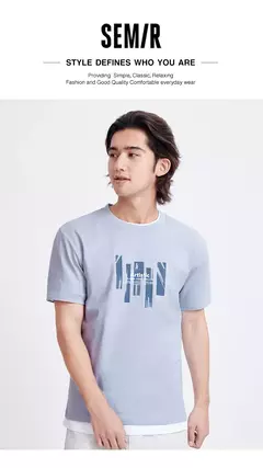 Semir-Camiseta de manga corta para hombre, novedad de verano 20224, colección de estilo urbano para ir al trabajo, Top suave y cómodo de algodón puro estampado - buy online