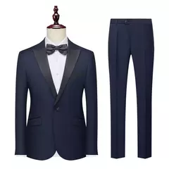 Traje de hombre de alta calidad, conjunto de 3 piezas, Blazers elegantes para boda, chaqueta de lujo con cuello de lazo, pantalones, chaleco, abrigo clásico Formal, disfraz 2024 - online store