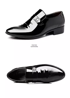 Nuevos zapatos de cuero para hombre, zapatos informales de negocios, zapatos de trabajo de oficina, mocasines Oxford con punta estrecha para fiesta y boda en internet