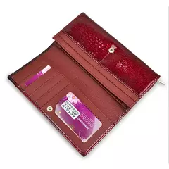Carteras de diseñador de lujo para mujer, monederos de cuero genuino a la moda para mujer, bolsos de mano brillantes, bolsos largos, cartera, regalo para mujer 2022 - comprar en línea