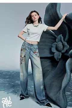 TOYOUTH Mujer Denim Jean 2025 Primavera Nuevos pantalones largos 8518053