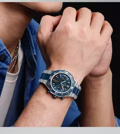 Reloj de moda NAVIFORCE para hombre, relojes de pulsera de cuarzo clásicos resistentes al agua de acero inoxidable de lujo de alta calidad, reloj de cara grande para hombre