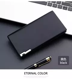 Cartera larga y delgada con múltiples ranuras para tarjetas para hombre, billetera de lujo de diseñador con bolsa de monedas - comprar en línea