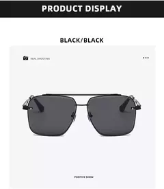 Gafas de sol cuadradas de Metal de lujo para hombre y mujer, lentes de sol de piloto grandes a la moda, clásicas, negras, para aviador, para conducir y viajar - comprar en línea
