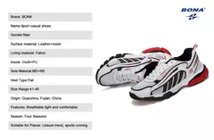 BONA-Zapatillas deportivas de vaca para hombre, calzado ligero y transpirable para correr al aire libre, nuevo diseño - Eleganzie