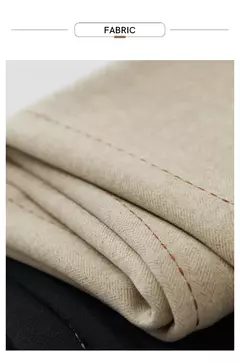 AMII-pantalones minimalistas de punto en espiga para mujer, pantalón de pierna ancha de cintura alta, informal, para ir al trabajo, invierno, 2024 12444064