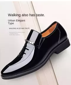 Zapatos de charol para hombre, zapatos de negocios, mocasines informales con punta estrecha, zapatos de lujo para fiesta y boda de talla grande - comprar en línea