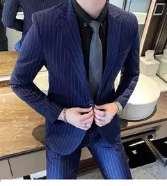 2023Boutique de gama alta nuevos hombres (traje + pantalones) vestido de fiesta de boda británico moda informal de negocios tendencia guapo conjunto de dos piezas - buy online