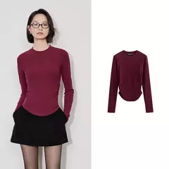TOYOUTH-camisas de fondo para mujer, Jersey básico cálido y ajustado de manga larga, Tops en 3 colores, invierno 2024 - Eleganzie