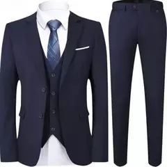 Traje elegante para hombre, boda, 3 piezas, 2 conjuntos, Blazers, chaquetas completas, chaleco, pantalones, moda Formal, abrigos de lujo, traje clásico 2025 on internet