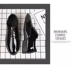 Zapatos de cuero para hombre, calzado Formal de negocios, a la moda, estilo coreano, informal, juvenil, versátil