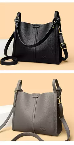 Imagen de Bolsos de mano con asa superior para mujer, bolso de piel sintética de alta calidad, bolso de hombro tipo bandolera para mujer, bolso informal mediano KAIDIFEINIROO 2025