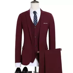 Trajes de boda para hombre, elegantes, 3 piezas, 2 conjuntos completos, chaquetas clásicas, chaleco, pantalones, chaquetas de lujo de alta calidad, trajes formales para adultos 2024 - online store