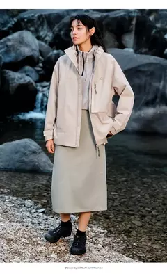 Semir-Chaqueta de viento para hombre, abrigo holgado y cómodo con capucha, a prueba de tres capas, textura de moda, Primavera, 2024 on internet