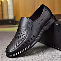 Zapatos de cuero genuino, mocasines para Hombre, zapatos de cuero informales de negocios, mocasines suaves clásicos, zapatos planos transpirables para Hombre en internet