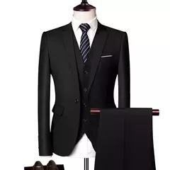 Trajes de boda para hombres Blazers 3 piezas boda negocios 2 conjuntos chaleco pantalones abrigos chaquetas clásicas completas de lujo formales