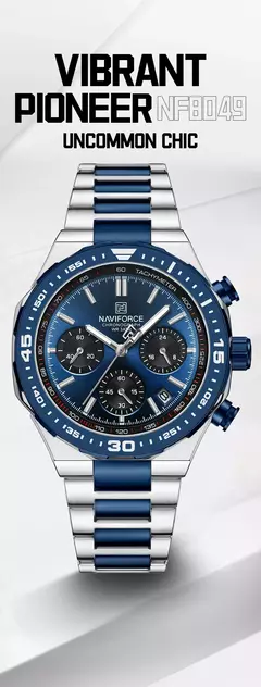 Reloj de moda NAVIFORCE para hombre, relojes de pulsera de cuarzo clásicos resistentes al agua de acero inoxidable de lujo de alta calidad, reloj de cara grande para hombre en internet