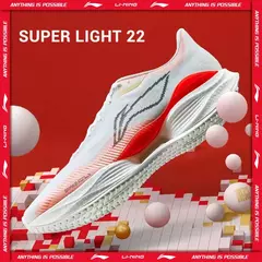 Li-ning hombres SUPER LIGHT 22 zapatillas para correr ligeras TEMPO BOUNSE cojín BOOM forro de fibra zapatillas antideslizantes usables ARBV001