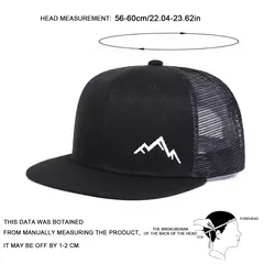 Sombreros de red de hip-hop con bordado de montaña Unisex, gorras de béisbol informales ajustables para exteriores, sombrero protector solar para primavera y verano - comprar en línea