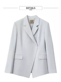 Imagen de Amii minimalismo 2024 otoño nuevas Blazers mujeres con muescas calidad básica moda Chaqueta larga profesional ropa de mujer 12443051