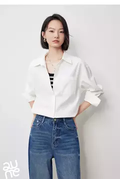 TOYOUTH-Blusa de manga larga para mujer, camisa bordada con cuello tipo Polo, ropa de trabajo informal para oficina, Otoño, 2024 - Eleganzie