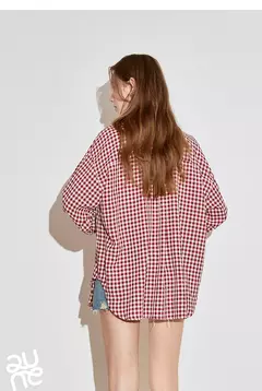 TOYOUTH, blusa de manga larga para mujer, camisa informal con cuello vuelto Retro a cuadros de algodón, primavera 2025, Tops en internet