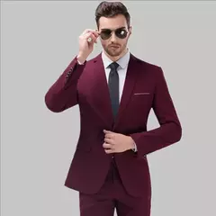 Trajes para hombres elegantes, Blazers de 3 piezas, 2 conjuntos, chaquetas de boda, chaleco, pantalones, moda de lujo, traje completo clásico, traje Formal 2025 - comprar en línea