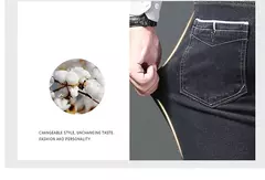 Pantalones vaqueros ajustados de talla grande 28-40 para hombre, pantalones suaves avanzados clásicos informales a la moda, pantalones elásticos que combinan con todo de marca para hombre - Eleganzie