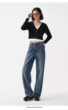 Semir Jeans Mujer High Street pantalones largos 2024 primavera nuevos pantalones de pierna ancha - Eleganzie