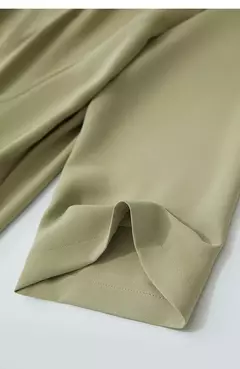AMII vestido minimalista mujer 2025 primavera nuevo elegante Oficina señora solapa cuello pico ajustado no elástico plisado hasta la rodilla vestido acampanado 12521027