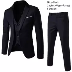 Trajes de boda para hombres Blazers 3 piezas boda negocios 2 conjuntos chaleco pantalones abrigos chaquetas clásicas completas de lujo formales - online store