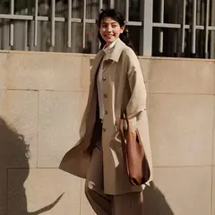 Semir-gabardina de cintura larga para mujer, abrigo holgado de manga raglán con solapa y Triple protección, color caqui, novedad de primavera, 2024 en internet