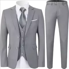 Traje para hombre elegante boda 3 piezas 2 conjuntos Blazers chaquetas completas chaleco pantalones moda abrigos de lujo 2025 traje clásico Formal