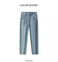 Semir Jeans Mujer dobladillo curvo suelto hasta el suelo 2025 nuevo verano sensación fresca pantalones cónicos moda para looks callejeros - tienda en línea