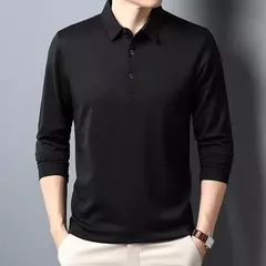 Polo informal de negocios para hombre, camiseta de manga larga, Top cómodo de verano - buy online