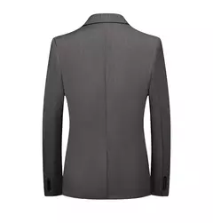 Blazer de moda para hombre, traje Formal profesional ajustado de Caballero de boda, informal de negocios, Color sólido, estilo británico - online store