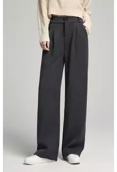 TOYOUTH-pantalones informales gruesos para mujer, pantalón largo de felpa de cintura alta, recto, pierna ancha, para oficina, invierno, 2024 en internet