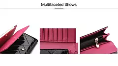 Carteras de diseñador de lujo para mujer, tarjetero RFID, monederos para mujer, cartera larga de cuero genuino, bolso plegable para mujer - comprar en línea