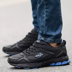 BONA, nuevos zapatos clásicos de estilo para correr para hombre, zapatos deportivos con cordones para hombre, zapatillas deportivas de cuero para correr al aire libre, cómodas
