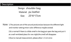 Imagen de Bolso cruzado de cuero PU con cremallera para mujer, bandolera pequeña de gran capacidad con hilo de bordar, a la moda, novedad