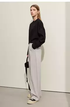 AMII minimalismo 2024 primavera nuevo Arco Split pantalones casuales de las mujeres de cintura alta pantalones de plátano básico femenino pantalones sueltos 12421059 - Eleganzie